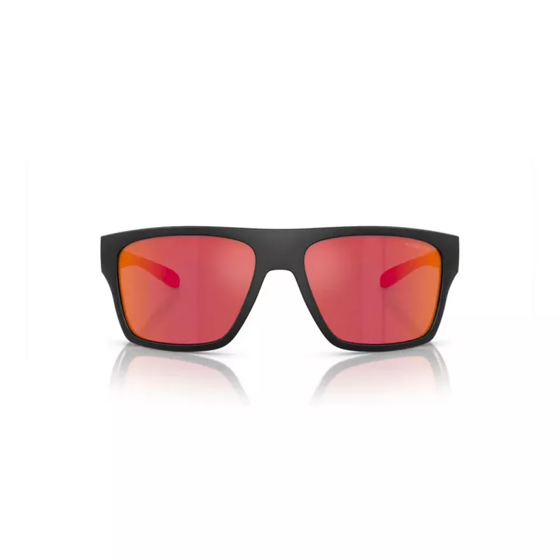 ARNETTE AN4330-27536Q Stačiakampiai Akiniai nuo Saulės Matinė Juoda Tamsiai Pilka Veidrodinis Sidabras 63mm