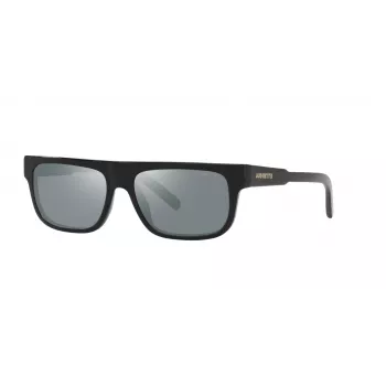 ARNETTE Vyriški Akiniai Nuo Saulės AN4278-12006G – Matinis Juodas Propionato Rėmelis, Pilki Veidrodiniai Polikarbonato Lęšiai, 55 mm Lęšio Plotis