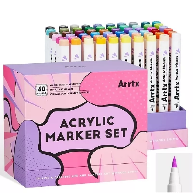 ARRTX Acrylic Markers – 60 spalvų