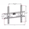 ART AR-33 fiksuotas TV laikiklis prie sienos 26–60 colių televizoriams, 45 kg, VESA 400x400, plonas 24 mm profilis, juodos spalvos