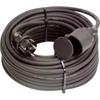 AS Schwabe 60382 maitinimo prailginimo kabelis 5 m juodas H05VV-F 3G1.5 Schuko 16A 3500W VDE