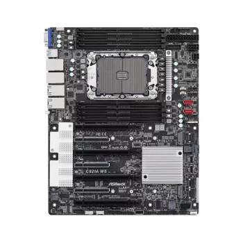 ASRock C621A WS pagrindinė plokštė – Intel C621A mikroschemų rinkinys – LGA4189 lizdas – CEB formos faktorius – 8x DDR4 DIMM – 2x 10GbE LAN – IPMI