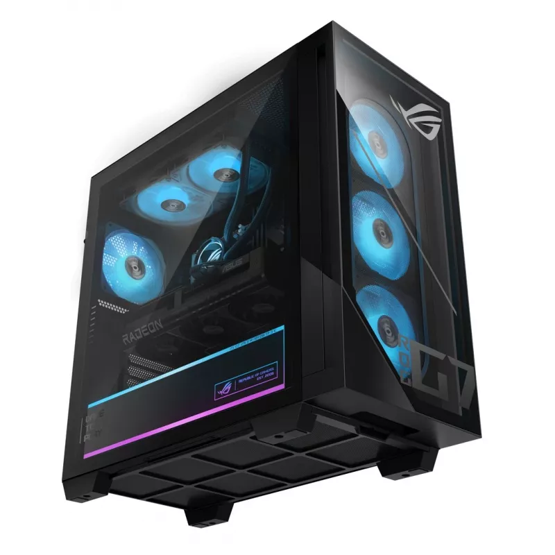 ASUS ROG G700 GM700TZ-R9800X283W žaidimų stacionarus kompiuteris - AMD Ryzen 7 9800X3D, 32GB DDR5, 2TB SSD, Radeon RX 9070 XT, Windows 11 Home, juodas