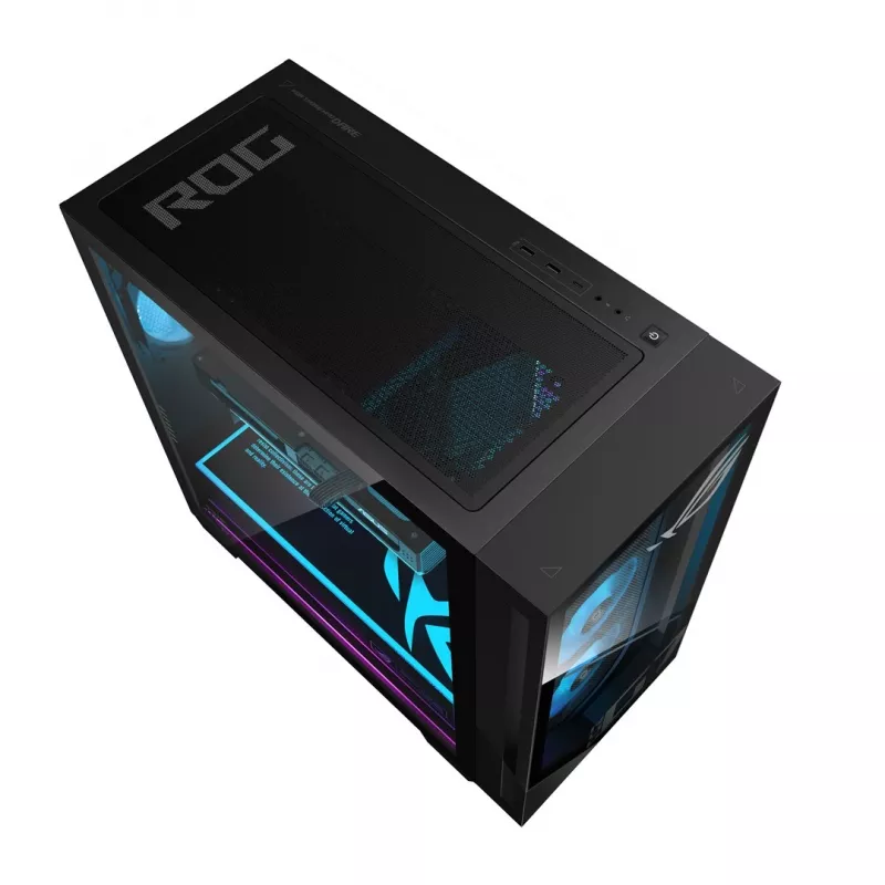 ASUS ROG G700 GM700TZ-R9800X283W žaidimų stacionarus kompiuteris - AMD Ryzen 7 9800X3D, 32GB DDR5, 2TB SSD, Radeon RX 9070 XT, Windows 11 Home, juodas