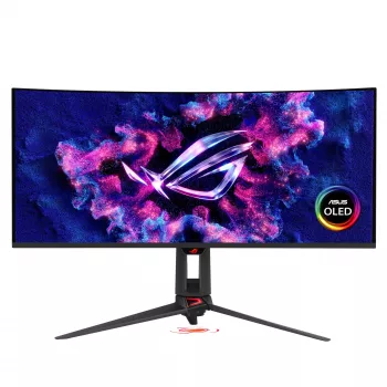 ASUS ROG Swift OLED PG34WCDN 34 colių lenktas žaidimų monitorius, WQHD, 360Hz, QD-OLED, HDMI, DP, USB-C, USB Hub, juodas
