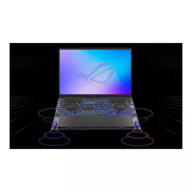 ASUS ROG Zephyrus G14 GU405AR-SY106W Copilot+ PC žaidimų nešiojamas kompiuteris, 14 colių WQXGA+ OLED 120Hz, Intel Core Ultra 9 386H, 32GB LPDDR5x, 1TB SSD, GeForce RTX 5070 Ti 12GB, Windows 11 Home, vokiška QWERTZ klaviatūra