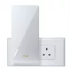 ASUS RP-BE58 dviejų juostų „Wi-Fi 7“ diapazono plėtiklis, BE3456, 2,4 GHz 574Mbps + 5GHz 2882Mbps, 1x Gigabit prievadas, AiMesh, WPA3, baltas, UK kištukas