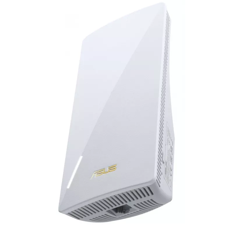 ASUS RP-BE58 dviejų juostų „Wi-Fi 7“ diapazono plėtiklis, BE3456, 2,4 GHz 574Mbps + 5GHz 2882Mbps, 1x Gigabit prievadas, AiMesh, WPA3, baltas, UK kištukas