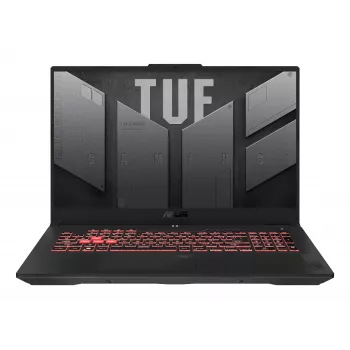 ASUS TUF Gaming A17 TUF707NUQ-DICHX146W žaidimų nešiojamas kompiuteris, 17,3 colio Full HD IPS 144Hz, AMD Ryzen 7 170, 16GB DDR5, 512GB SSD, GeForce RTX 4050 6GB, Windows 11 Home, prancūziška AZERTY klaviatūra