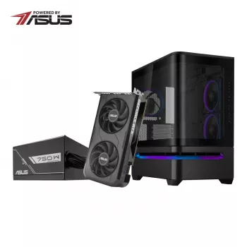 ASUS UWM 1 Gaming korpuso, vaizdo plokštės ir maitinimo šaltinio rinkinys (AP202 ARGB | RTX 5050 | PRIME 750W)
