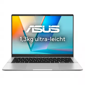ASUS Vivobook S14 OLED S5406SAL-SF315W Copilot+ PC nešiojamas kompiuteris, 14 colių WUXGA OLED, Intel Core Ultra 5 226V, 16GB LPDDR5x, 512GB SSD, Windows 11 Home, vokiška QWERTZ klaviatūra