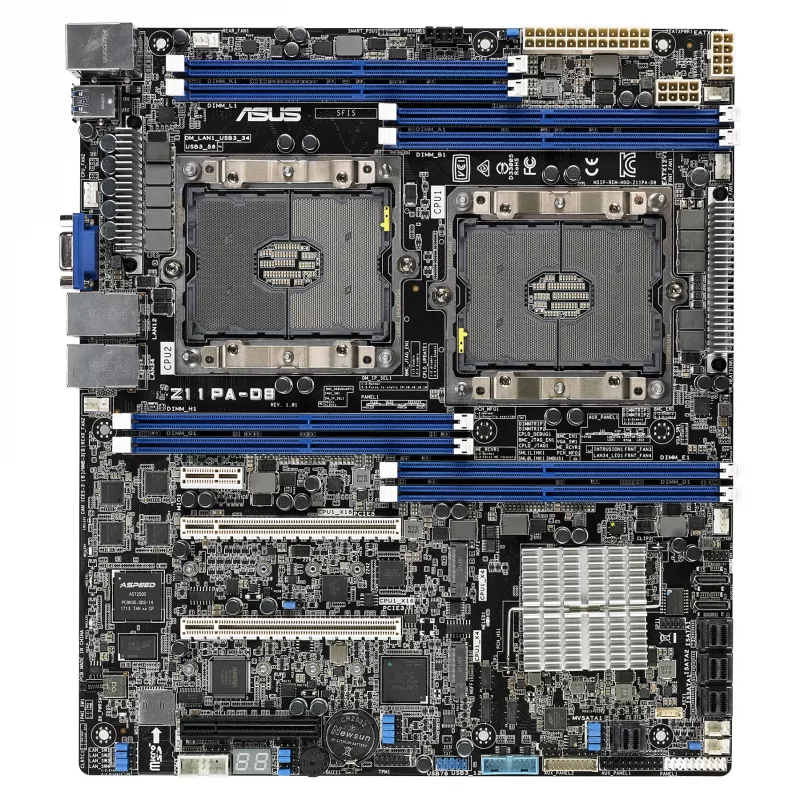 ASUS Z11PA-D8 pagrindinė plokštė serveriams – dvigubas Socket P LGA 3647, Intel C621, SSI CEB, IPMI