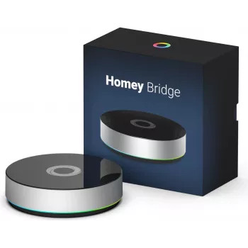 „Athom Homey Bridge“ išmaniojo namo valdiklis – „Zigbee“, „Z-Wave“, „Bluetooth“, „Wi-Fi“ – juodas/sidabrinis