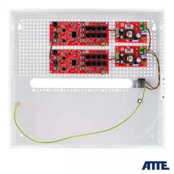 ATTE IP-16-20-H 16 prievadų PoE+ jungiklis su 2 Gigabit uplink, 250W, nevaldomas, montuojamas į stelažą
