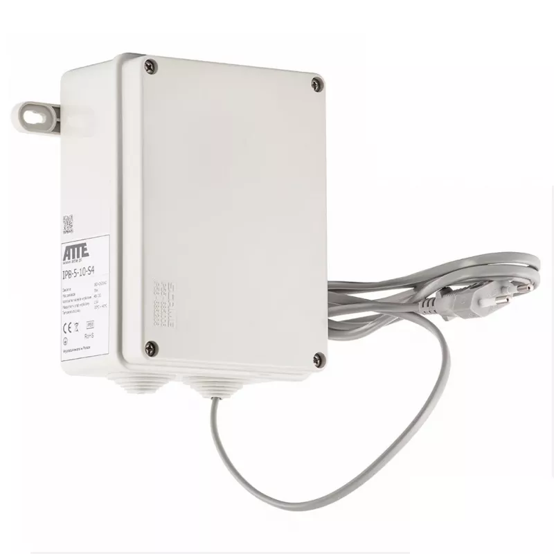 ATTE IPB-5-10A-S4 5-Portų Nevaldomas PoE+ Switch, 4 PoE Prievadai, 60W Bendra Galia, 10/100 Mbps, Darbalaukiui / Ant Sienos, Metalinis Korpusas