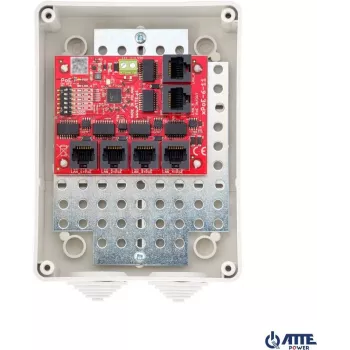 ATTE xPoE-6-11-S3 6 prievadų PoE jungiklis, 4 PoE prievadai, 2 uplink, 10/100 Mbps, 60 W biudžetas, stalinis / montuojamas ant sienos
