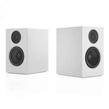 Audio Pro A28 Linkplay Wi-Fi kelių kambarių aktyvi stereo garsiakalbių sistema su basrefleksu – balta