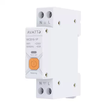 AVATTO WCB16 Smart WiFi Automatinis jungiklis 1P 16A 230V DIN bėgelis su energijos stebėjimu | Kur.lt