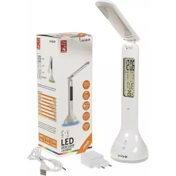 Avide LED stalinė lempa su RGB apšvietimu ir kalendoriumi, balta, 4W, 250lm