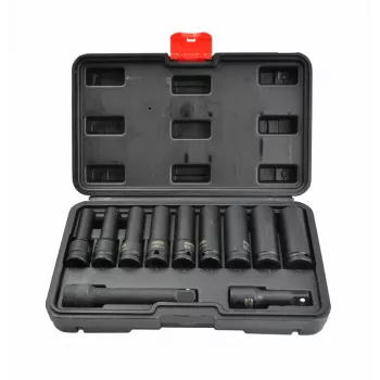 AWTOOLS 1/2 colio giluminis smūginis veržliarakčių komplektas, 11 dalių, 8–21 mm, Black Line