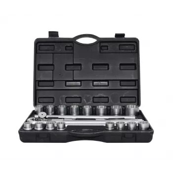 AWTOOLS 21 dalių 3/4 inch pavaros 12-kampis metrinių veržliarakčių rinkinys su reketu ir dėklu
