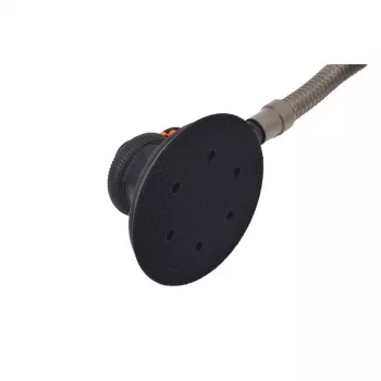 AWTOOLS AW10311BL Pneumatinis atsitiktinės orbitos šlifuoklis 150 mm (6 col.) su Hook & Loop padu, galiniu išmetimu, įmontuotu reguliatoriumi, 10 000 aps./min., 90 PSI, su dulkių maišeliu ir veržliarakčiu | Kur.lt