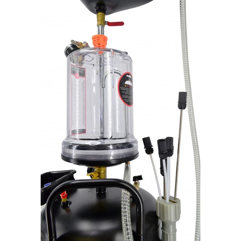 AWTOOLS AW10415BL Rankinis sukamasis alyvos siurblys 200 l statinėms, 20 l/min, ketaus, teleskopinis įsiurbimo vamzdis, 2 inch BSP