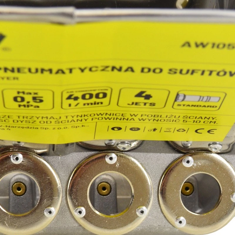 AWTOOLS AW10502 Pneumatinis tinkuotojas luboms – 5 L talpos bunkeris, 3 antgaliai, 6–9 bar