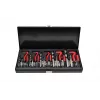 AWTOOLS AW16520 19 dalių HSS grąžtų rinkinys metaliniame dėkle, 1-10 mm, DIN 338, metalo, plieno, plastiko ir medžio apdirbimui