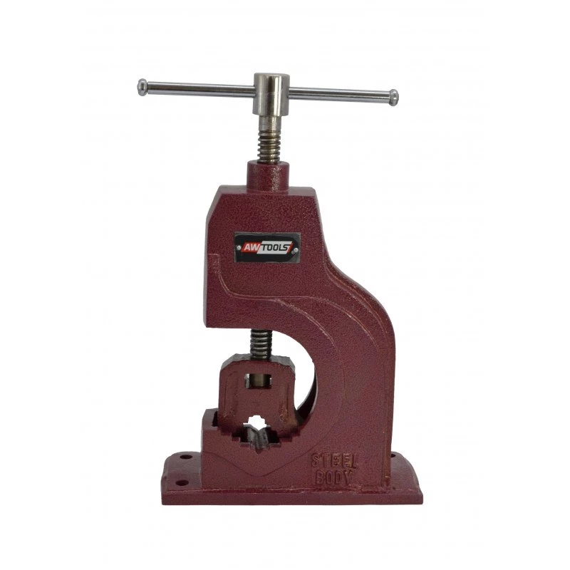 AWTOOLS AW24307 Veržtuvas 100 mm Žandų Plotis Ketaus Fiksuotu Pagrindu su Priekalu