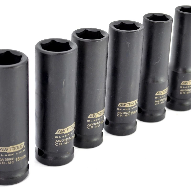 AWTOOLS AW38690BL 172 dalių chromvanadžio veržliarakčių komplektas su 1/4 colio, 3/8 colio, 1/2 colio pavaromis, 72 dantų reketais, E-Torx, antgaliais ir formuotu dėklu