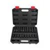 AWTOOLS AW38695BL 95 dalių chromuoto vanadžio veržliarakčių ir antgalių rinkinys su 1/4 colio, 3/8 colio, 1/2 colio reketais, antgaliais, veržliarakčiais ir dėklu