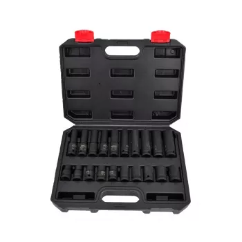 AWTOOLS AW38695BL 95 dalių chromuoto vanadžio veržliarakčių ir antgalių rinkinys su 1/4 colio, 3/8 colio, 1/2 colio reketais, antgaliais, veržliarakčiais ir dėklu