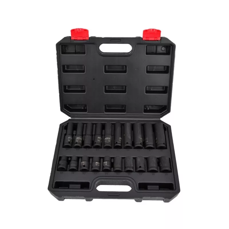 AWTOOLS AW38695BL 95 dalių chromuoto vanadžio veržliarakčių ir antgalių rinkinys su 1/4 colio, 3/8 colio, 1/2 colio reketais, antgaliais, veržliarakčiais ir dėklu