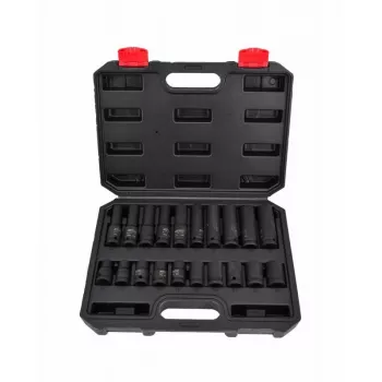 AWTOOLS AW38695BL 95 dalių chromuoto vanadžio veržliarakčių ir antgalių rinkinys su 1/4 colio, 3/8 colio, 1/2 colio reketais, antgaliais, veržliarakčiais ir dėklu
