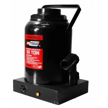 AWTOOLS Hidraulinis butelinis domkratas 50 t, kėlimo diapazonas 300–480 mm, tvirtas plienas, CE atitikimas