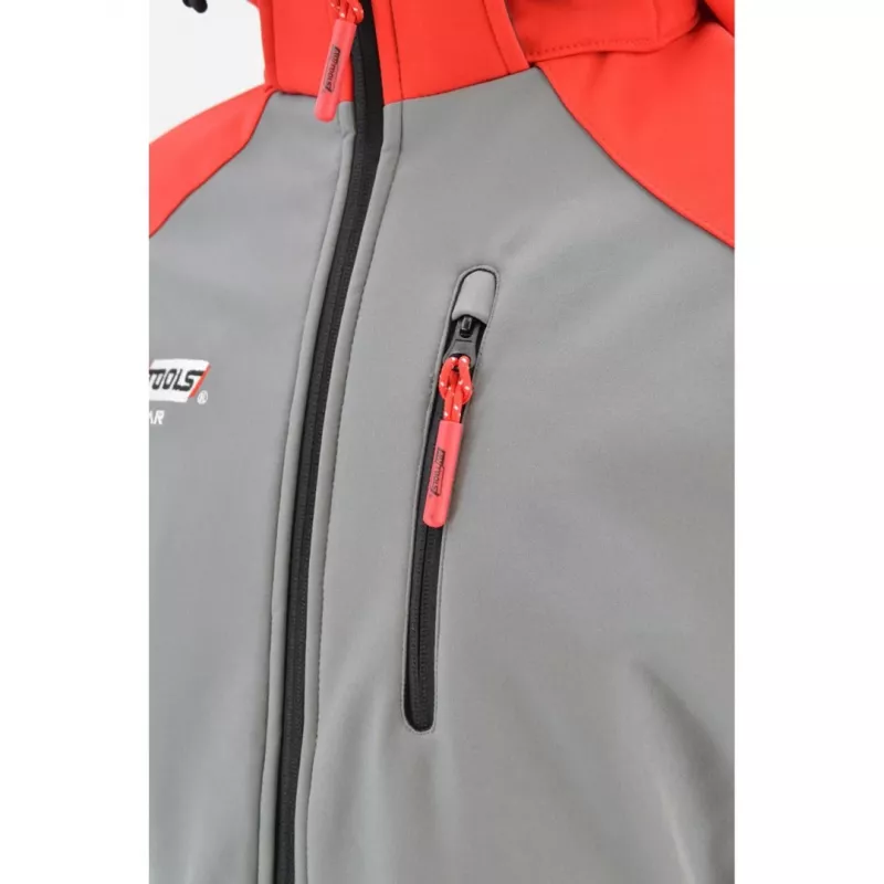 AWTOOLS Softshell Striukė Megztinis T4 Raudonai-Pilka L