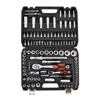AWTOOLS Veržliarakčių rinkinys 108 dalių 1/2 inch ir 1/4 inch pavara BLACK LINE
