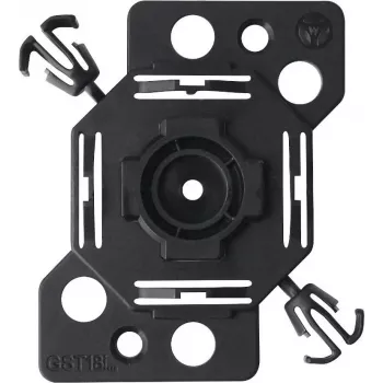 Bachmann 375.542 vienvietė 50x50 mm prietaisų montavimo plokštė, juoda