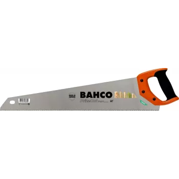 Bahco 16 colių hardpoint rankinis pjūklas su XT dantukais, 7/8 TPI, ergonomiška bi-medžiagos rankena, apsauga nuo rūdžių, medienai, drožlių plokštėms ir fanerai (08NP16U78HP)