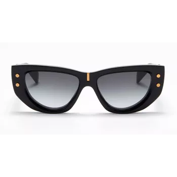 Balmain BPS-151A-55 Moteriški akiniai nuo saulės juodi acetatiniai pilki polikarbonatiniai lęšiai 55 mm