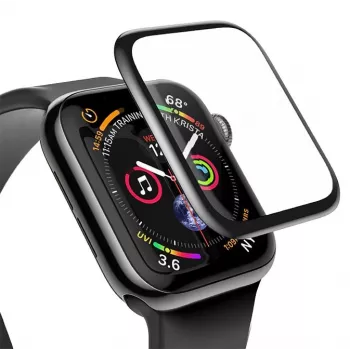 Baseus 0,23 mm lenkto ekrano grūdinto stiklo apsauga Apple Watch 38mm juoda (SGAPWA4-C01)