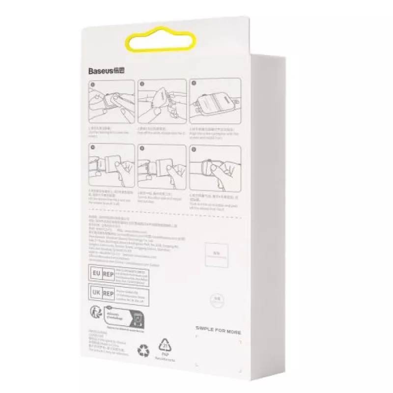Baseus 41mm NanoCrystal apsauginė plėvelė, skirta Apple Watch 7/8/9, 2 vnt., permatoma