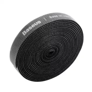 Baseus ACMGT-F01 Universal Flannel Cable Organizer Strap, Polypropylene (PP), Black, 3m