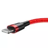 Baseus Cafule Lightning kabelis 2A 3m Raudonas/Juodas (CALKLF-R09)
