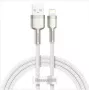 Baseus Cafule Metal USB-A to Lightning laidas 1,0 m 2,4 A baltas