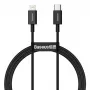 Baseus Cafule Series Metal USB-A į Lightning laidas 1m Juodas CATLYS-A01