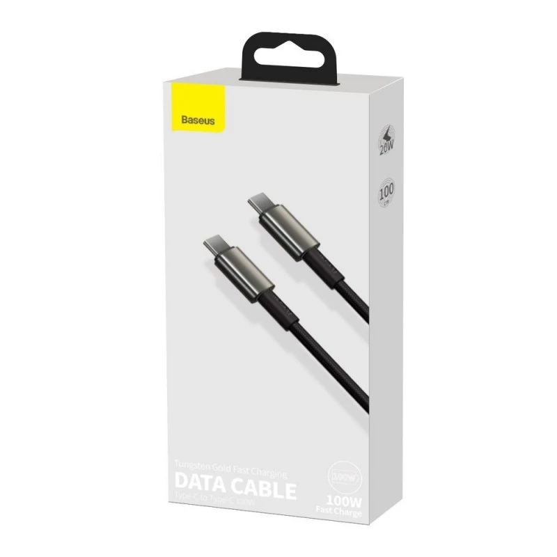 Baseus Cafule Series Metal USB-C į USB-C laidas 1m 100W juodas