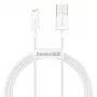 Baseus Cafule Series USB-A į Lightning laidas 2m Baltas CALYS-C02