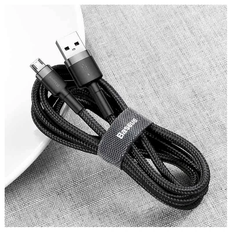 Baseus Cafule USB 2.0 Type A į Micro B laidas (vyriškas-vyriškas), 2 m, juodas